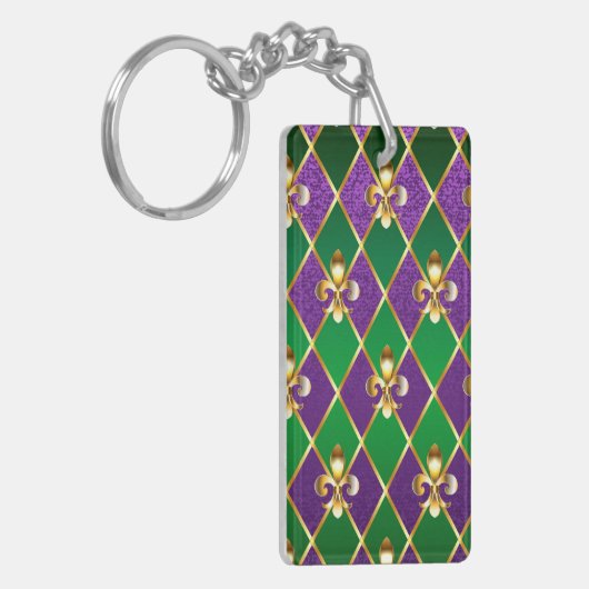 Sieraden Achtergrond Mardi Gras Sleutelhanger (Voorkant Links)