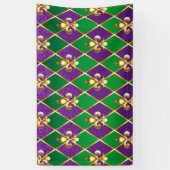 Sieraden Achtergrond Mardi Gras Spandoek (Verticaal)