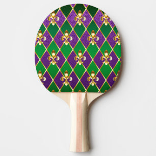 Sieraden Achtergrond Mardi Gras Tafeltennisbatje