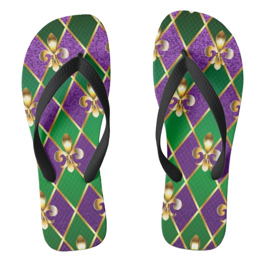 Sieraden Achtergrond Mardi Gras Teenslippers (Voetbed)