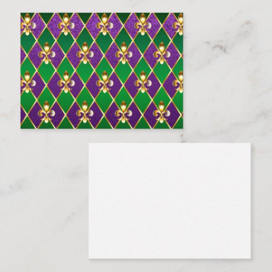 Sieraden Achtergrond Mardi Gras Visitekaartje (Voorkant / Achterkant)