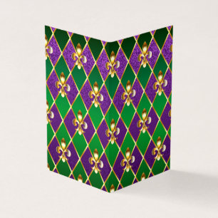 Sieraden Achtergrond Mardi Gras Visitekaartjes