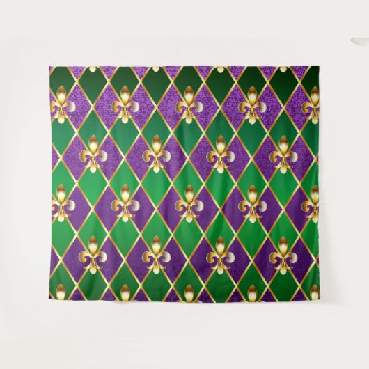 Sieraden Achtergrond Mardi Gras Wandkleed (Voorkant (horizontaal))