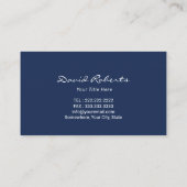 Sieraden Design Diamond sieraden Modern Navy Blue Visitekaartje (Achterkant)