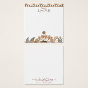 Sieraden Designer Boho Terracotta Oorbel Display Vierkante Visitekaartjes