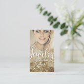 Sieraden Designer Gold Sparkle Luxury Visitekaartje (Staand voorkant)