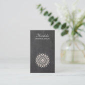 Sieraden Designer Rustieke Lotus Bloem Visitekaartje (Staand voorkant)