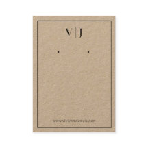 Sieraden displaykaart voor oorhangers met 2-letter