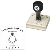 Sieraden en juwelier met Ring Rubberstempel (Gestempeld)