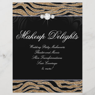 Sieraden Flyer Kapsalon Zebra Glitter Goud