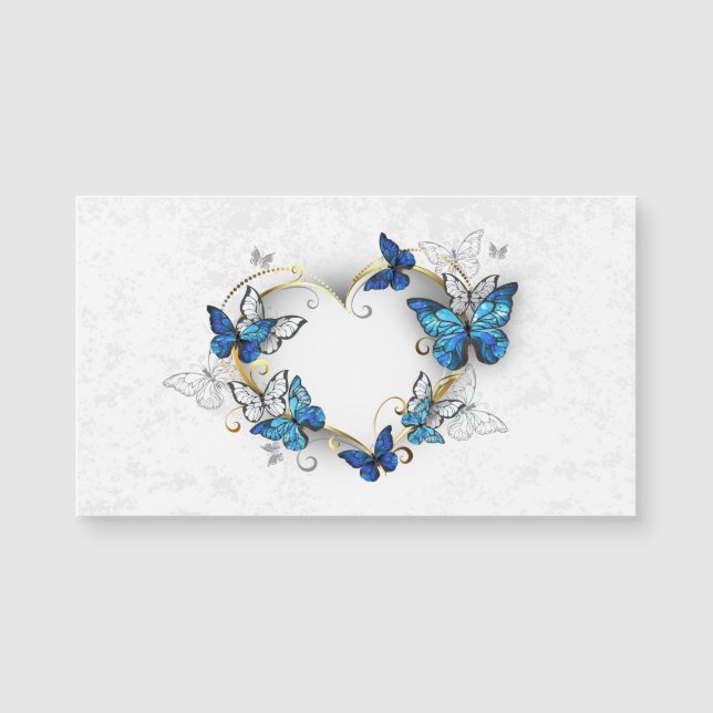 Sieraden Hart met Vlinders Morpho (Voorkant)