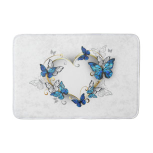 Sieraden Hart met Vlinders Morpho Badmat
