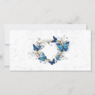 Sieraden Hart met Vlinders Morpho Bedankkaart