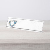 Sieraden Hart met Vlinders Morpho Bureau Naambordje (Voorkant)