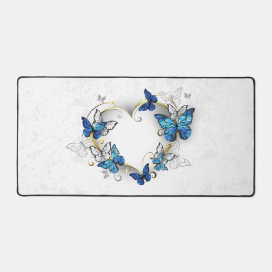 Sieraden Hart met Vlinders Morpho Bureaumat (Voorkant)