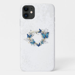 Sieraden Hart met Vlinders Morpho iPhone 11 Hoesje
