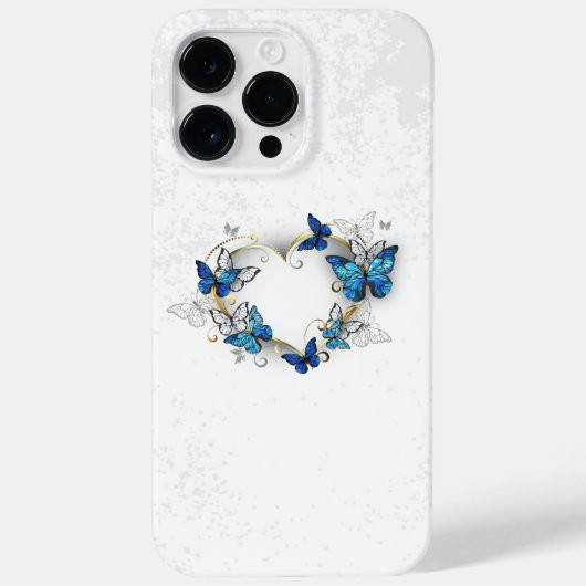 Sieraden Hart met Vlinders Morpho Case-Mate iPhone Case (Achterkant)