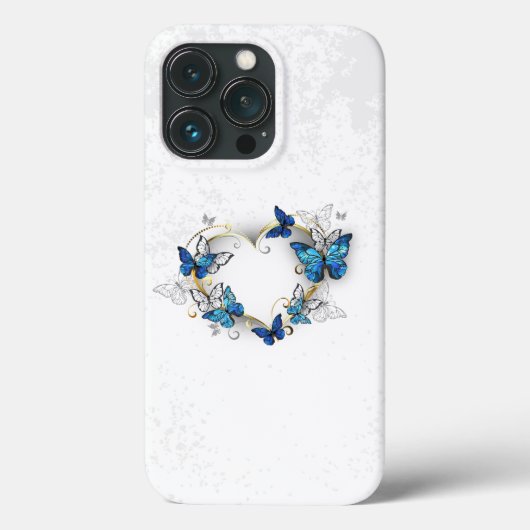 Sieraden Hart met Vlinders Morpho Case-Mate iPhone Case (Achterkant)