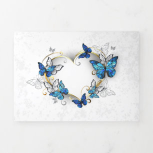 Sieraden Hart met Vlinders Morpho Drieluik Aankondiging