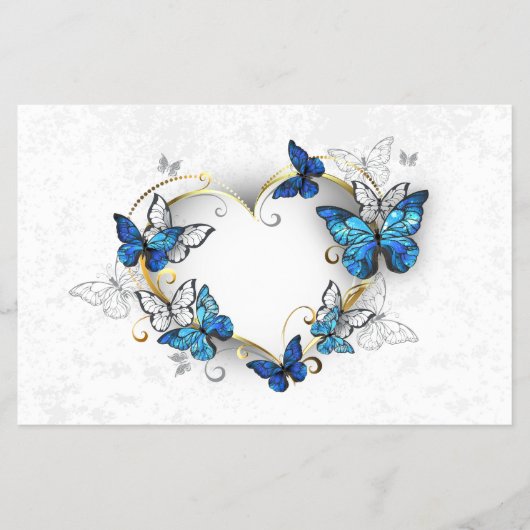 Sieraden Hart met Vlinders Morpho Flyer (Voorkant)