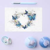Sieraden Hart met Vlinders Morpho Flyer (Enkel)