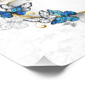 Sieraden Hart met Vlinders Morpho Foto Afdruk (Hoek)
