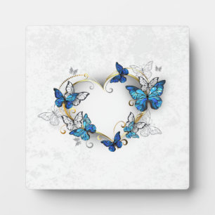 Sieraden Hart met Vlinders Morpho Fotoplaat