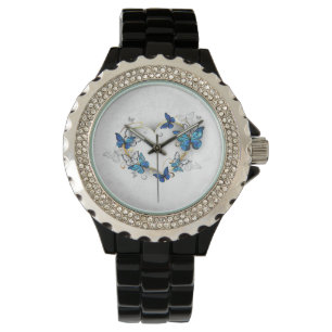 Sieraden Hart met Vlinders Morpho Horloge