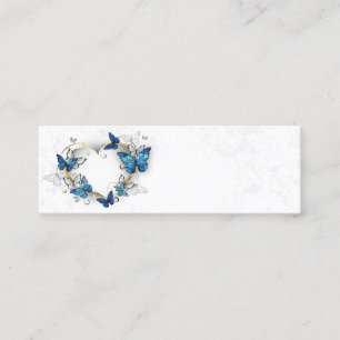 Sieraden Hart met Vlinders Morpho Mini Visitekaartje