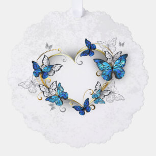 Sieraden Hart met Vlinders Morpho Ornament Kaart