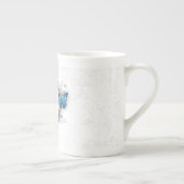 Sieraden Hart met Vlinders Morpho Porselein Kop (Rechts)