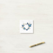 Sieraden Hart met Vlinders Morpho Post-it® Notes (Op bureau)