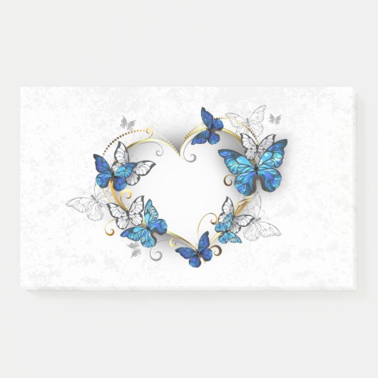 Sieraden Hart met Vlinders Morpho Post-it® Notes (Voorkant)