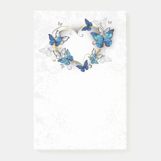 Sieraden Hart met Vlinders Morpho Post-it® Notes (Voorkant)