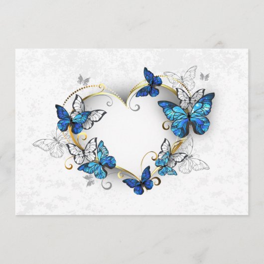 Sieraden Hart met Vlinders Morpho Programma (Voorkant)