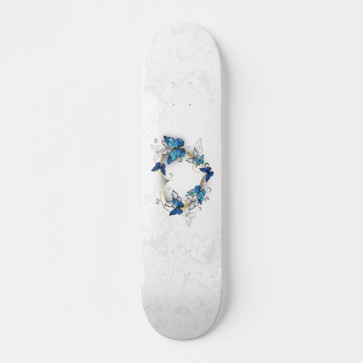 Sieraden Hart met Vlinders Morpho Skateboard (Voorkant)