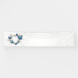Sieraden Hart met Vlinders Morpho Spandoek