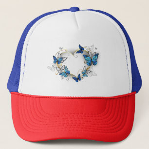 Sieraden Hart met Vlinders Morpho Trucker Pet