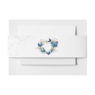 Sieraden Hart met Vlinders Morpho Uitnodigingen Wikkel
