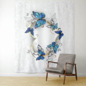 Sieraden Hart met Vlinders Morpho Wandkleed (In situ)