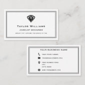 Sieraden Kostbare Stenen Sieraden Designer Visitekaartje (Voorkant / Achterkant)