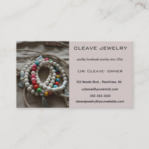 Sieraden met de Hand Gemaakt Bewerkbaar Visitekaartje