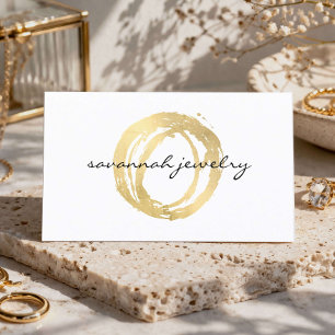 Sieraden Ontwerper Logo Visitekaartje Gouden Cirke