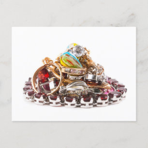 Sieraden op wit briefkaart
