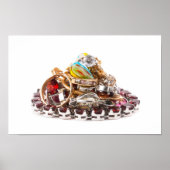 Sieraden op wit poster (Voorkant)