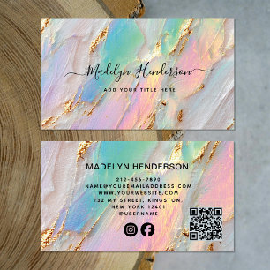 Sieraden Opal Borstel Goud QR Code Sociale Media  Visitekaartje