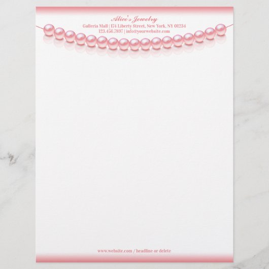 Sieraden Pearl Letterhead Briefhoofd (Voorkant)