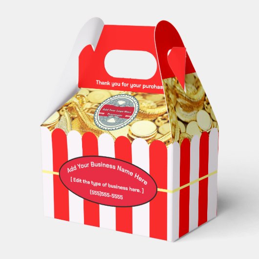 Sieraden | Popcorn emmer | Feestcadeautjes doos Bedankdoosjes (Voorkant Zijde)