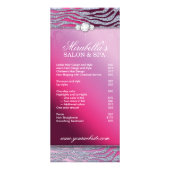 Sieraden Rack Kaart Zebra Sparkle Paarse Zilver (Voorkant)