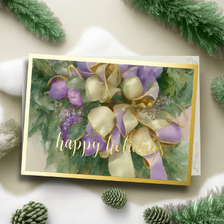 Sieraden Satijnen Lint Groene Lavendel Feestdagen Kaart